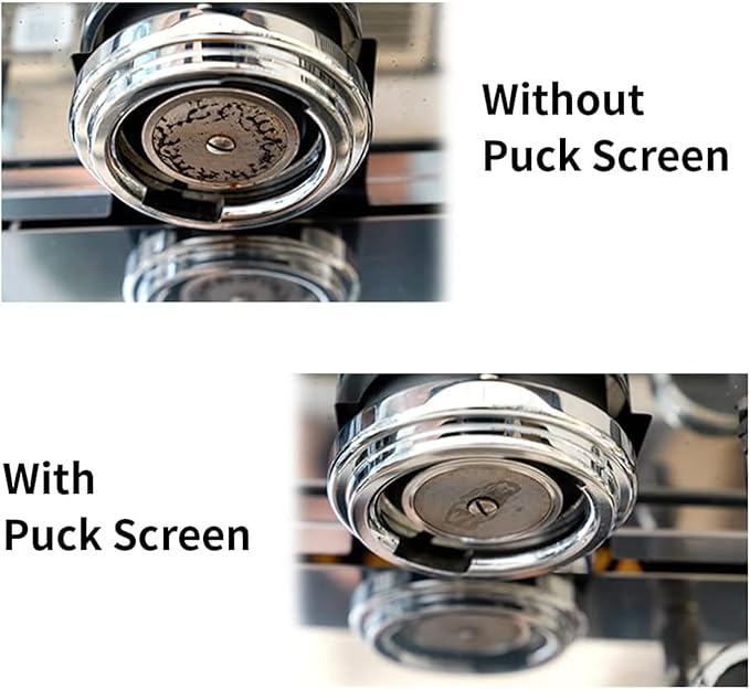 watchget 51mm Espresso Puck Screen Lower Shower Screen Espresso Filter for 51mm Portafilter Filter Basket 1mm Thickness 150μm Coffee Filter 316 Stainless Steel Reusable Espresso Screen