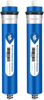 Membrane Solutions 100 GPD RO Membrane, Reverse Osmosis Membrane, RO Membrane Replacement, Reverse Osmosis Filter Replacement for Under Sink Home Drinking RO Water Purifier System (2 PACK)