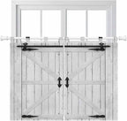 Farmhouse Wood Grain Bedroom Curtains 63 Inch Length, Window Curtains Tab Top, Vintage Country Barn Gate Grey Light Filtering Window Treatments Drapes 42"x63" 2 Panel