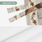 Western Texas Star Retro Tie Up Valance Curtains for Windows, Kitchen Curtains Window Shades, Country Farmhouse Gray Wood Grain Light Filtering Roman Curtain Valances for Bedroom/Bathroom/Cafe 54"x18"