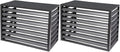 Aluminum Air Conditioner Fence Set of 2, Louvered Outdoor AC Unit Cover, Decorative Privacy Screen, Weatherproof and Anti-Theft (Black 100x50x70cm/39x20x28in)