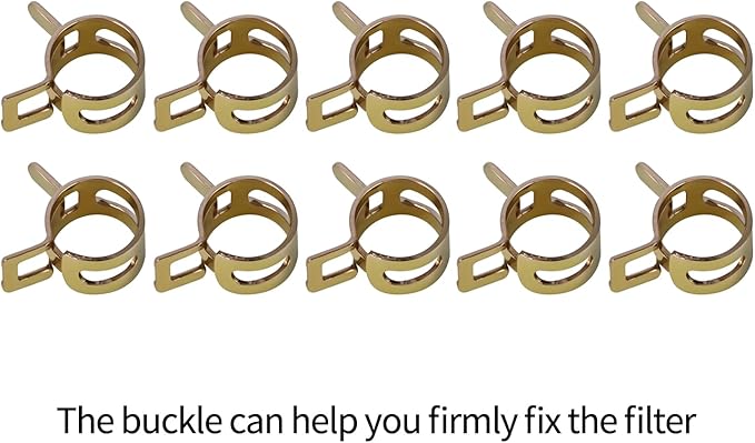 Inline Fuel Filter for Lawn Mower, Small Engine, Kohler, John Deere, Kawasaki - Gas Filter Replacement with High Flow Design (12-Pack)