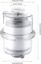 Oil Mist Filter, KF25 Vacuum Pump Exhaust Filter, 95% Efficiency Oil Mist Separator, Clear PC Body, Glass Fiber Element, 1.6" Port, 15.75" Drain Pipe, for CNC, Lab, Industrial, Compact 4.1"×5.6"