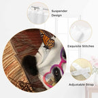 Farm Panda Living Room Curtains 96 Inch Length, Window Curtains Tab Top, Farmhouse Barn Funny Animals Butterfly Light Filtering Window Treatments Drapes 52"x96" 2 Panel