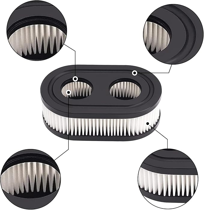 593260 Air Filter with Pre Filter and Spark Plug Fits for B&S 725EX 625EX 575EX 550EX 525EXI Engines, Air Filter Parts for Toro Recycler 22 and Troy Bilt Lawn Mower (4 Pack-1)
