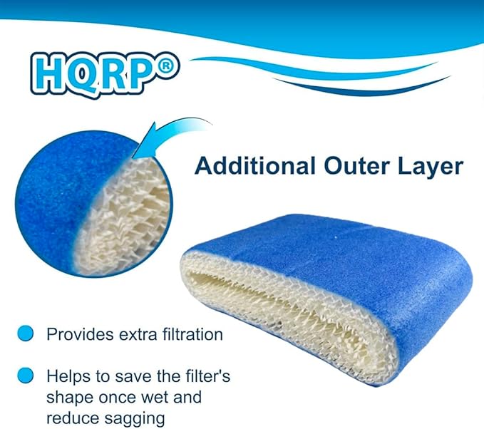 HQRP 3-Pack Filter Compatible with Walgreens 890-WGN 890WGN LEV320 HF212-UL Cool Mist Humidifiers, W889-WGN Replacement, with Blue Layer