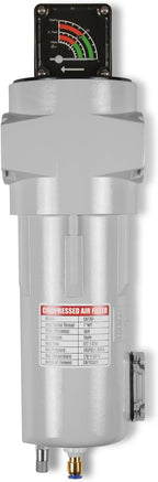 127 CFM Compressed Air Oil-Water Separator Precision Filter,1μm,Oil Content 1ppm, With Auto Drain, Pressure Gauge,Recommended for use with M30AC230,M30AC460,Model CAF301