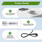 Agricultural Ultrasonic Humidifier, 110V 300W Agricultural Humidifier with 10 Atomizing Discs & 160m³/H Air Flow, Cool Mist Machine with Humidity Sensor and Water Filter for Warehouse Greenhouse