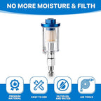 Air Dryer & Water Oil Separator for Compressor, 1/4'' NPT Inline Moisture Filter for Spray Paint Guns, Pneumatic Tools & Air Line (2 Pack)