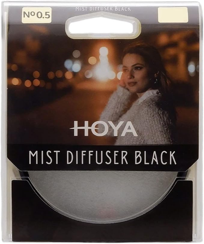 Hoya 49mm Mist Filter Black Diffuser No. 0.5 - Black Mist Filter for Camera Lenses - Soft Diffusion Effect for Portrait Photography & Cinematic Look, Reduces Contrast & Softens Wrinkles