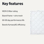 Amazon Basics Merv 5 AC Furnace Air Filter 20x30x1 inches, Pack of 6 (Actual size: 19.75" x 29.75" x 0.75")