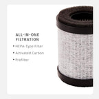 Homedics TotalClean 3-in-1 HEPA-Type Air Purifier Filter Replacement, Works with Homedics AP-P60-BK and AP-P60-WT Portable Air Purifiers, Captures Microscopic Airborne Particles, 3-Pack