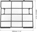 PATIKIL Air Conditioner Filter Replacement 290mm x 265mm, Plastic Air Filtering Screen with Filter Foam for HVAC, Black