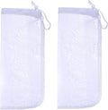 ALEGI Media Filter Bag Aquarium Extra Fine,Reusable 180 Micron Drawstring Mesh Filter Bags for Very Fine Resins Filter (10"*3.9" (6 Pack))