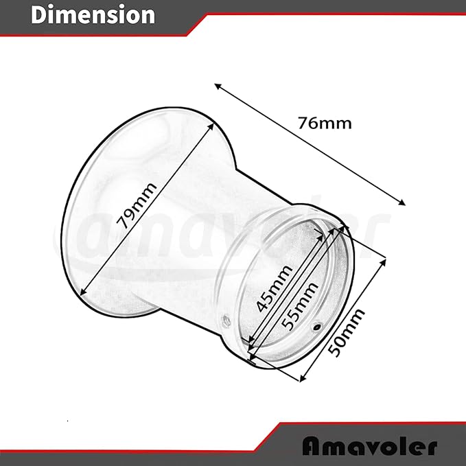 50mm Carburetor Air Filter Trumpet Velocity Stack Funnel CNC Alloy Parts Fit for PE VM 21mm,24mm,26mm,28mm,30mm, for Honda Yamaha Kawasaki ATV Dirt Bike Carb Intake Wind Horn Cup. (gold)