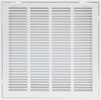 18"W x 18"H [Duct Opening Size] Steel Return Air Filter Grille - Removable Face/Door for 1 inch Filters -HVAC Vent Cover Grill - White [Outer Dimensions: 20 5/8"W X 20 5/8"H]