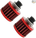 MUGE RACING 2Pcs Air Filter Cold Air Intake Filter Breather 12mm Valve Cover Breather Filter For Car and Motorcycle(Red)