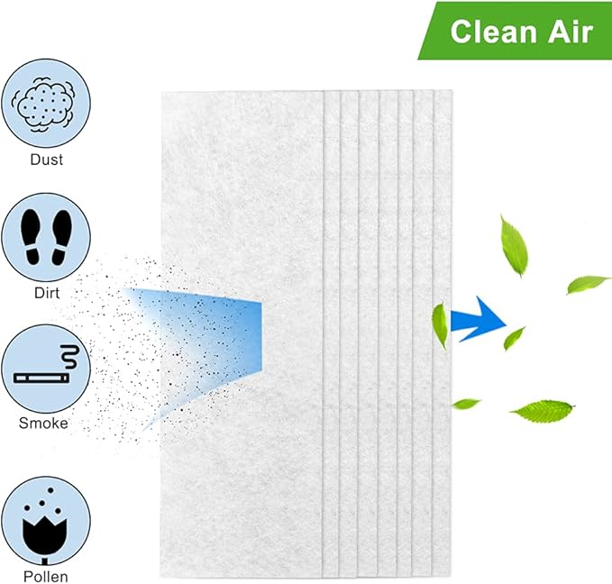 Essential Oil Diffuser Filter for Trapping Dirt, Dust, Smoke, Pollen - 12inX6.5ft AC or Heater Vent Filter (30x200-1-US)