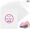 200 Sheets Nail Dust Collector Filter Paper, Disposable Nail Dust Filters for Most Finger Dust Collector Machine, Nail Vacuum for Fingernail Salon Spa Tech Supplies & Accessories (White, M)