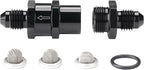 4AN Inline Fuel & Oil Feed Filter Set with 30 80 150 Micron Elements Aluminum Black