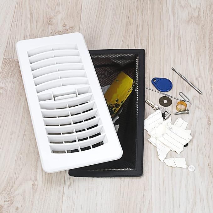 Floor Register Cover Trap,Floor Air Vent Cover Screen for Home Air Vent Filters 5-Pack Floor Vent Mesh Filters Net Trap… (4 x 12 Inch)