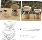Zerodeko 2pcs Coffee Filters Compatible Stainless Steel Dripper Camping Dripper Filter Cup for Easy Extraction