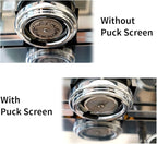 watchget 53mm Espresso Puck Screen Lower Shower Screen 1mm Thickness 150μm Metal Coffee Filter 316 Stainless Steel Reusable Espresso Screen for 54mm Portafilter Filter Basket(53mm(1mm thick))