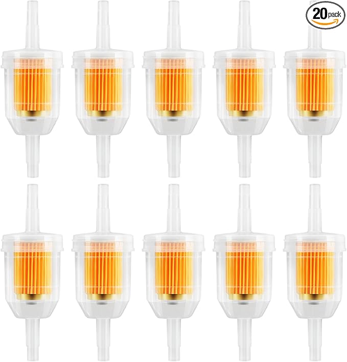 20 PCS 1/4 IN and 5/16 IN Gas Inline Fuel Filters with Magnet for Kawasaki, Kohler, John Deere, Lawn Mower, Small Engine, Third Generation Universal Replacement Fuel Filter