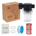 GIEX 200 Mesh Garden Hose Filter with Quick Connect, 3/4" GHT Thread Sediment Trap for Irrigation, Drip System, Misting, Greenhouse & Pressure Washer