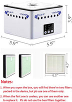 Portable HEPA Filter Air Purifier 3 in 1 with 8000mAh Battery for Smokers, Second Hand Smoke, Pets, PM 2.5 Purification