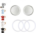2 Pcs Filter with 3 Pcs Silicone Gasket Seals for 9 Cup Stovetop Espresso Coffee Maker Replacement Parts for DITOSH Aluminium Moka Pot