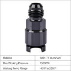 EVIL ENERGY 6AN Male to 3/8" Quick-Disconnect Female EFI Fuel Rail Fitting Aluminum 2PCS