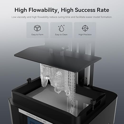 ANYCUBIC ABS-Like Pro 2, 3D Printer Resin with Enhanced Strength and Toughness, High Precision and Minimal Shrinkage, Wide Compatibility for All LCD Resin 3D Printers (Clear+Clear, 2kg)