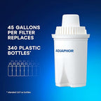 AQUAPHOR Water Filter Pitcher Ideal 7 Cup with 1 x B15 Filter - Black
