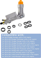 926-959 Aluminum Engine Oil Filter Housing Oil Cooler Kit with Gaskets & Sensors Compatible with 2011-2016 Chrysler Charger Challenger Journey Wrangler Ram Promaster 3.6L (orange)