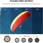 K&F CONCEPT Snap On CPL VND Effect Filter Kit Compatible with DJI Osmo Action 6, 3 Pack CPL Black Diffusion 1/4 ND4-32 Filters HD Optical Glass/Multi-Coated Action Camera Accessories