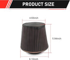 Air Filter Cover, Thickened Car Cold Air Intake Filter Dust Sock Cover, Universal for High Flow Air Intake Filters (Small, Black)