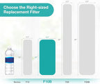SimPure Whole House Water Filter Cartridges 10" x 4.5" GAC/KDF Carbon and Heavy Metal Filter, for DB10C-2KDF, DB10P, WGB21B-KS, FG15B-KS, GE FXHTC, GXWH40L, 4 Pack