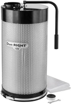 Rockler 1250 CFM Dust Collector Filter Canister - 1 Micron, 14-Gallon Dust Bag & Mounting Bracket - Durable Steel Frame