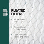 EconoHome 20x25x4 AC Furnace Pleated Air Filter MERV 11 Replacement – Allergen Defense, 2 Pack, Fits Lennox (X6673), Honeywell (FC100A1037) filters. (Actual size: 19.94 x 24.86 x 4.36 Inches)