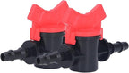 Regulator ABS Plastic Liquid Control Stop Valve for Domestic Water Pumps Solar Water Heaters Construction Sites 2PCS Straight Through Valve (8MM regulator)