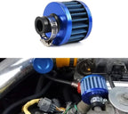 MUGE RACING 2Pcs Air Filter Cold Air Intake Filter Breather 12mm Valve Cover Breather Filter For Car and Motorcycle(Blue)