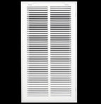 12" X 24 Steel Return Air Filter Grille for 1" Filter - Removable Face/Door - HVAC Duct Cover - Flat Stamped Face - White [Outer Dimensions: 14.5 X 25.75]