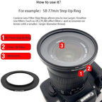95 to 82mm Metal Step Rings, 95mm to 82mm Step Down Ring Filter Ring Adapter for 95mm Camera Lens & 82mm UV CPL ND Filters Hoods Caps LingoFoto