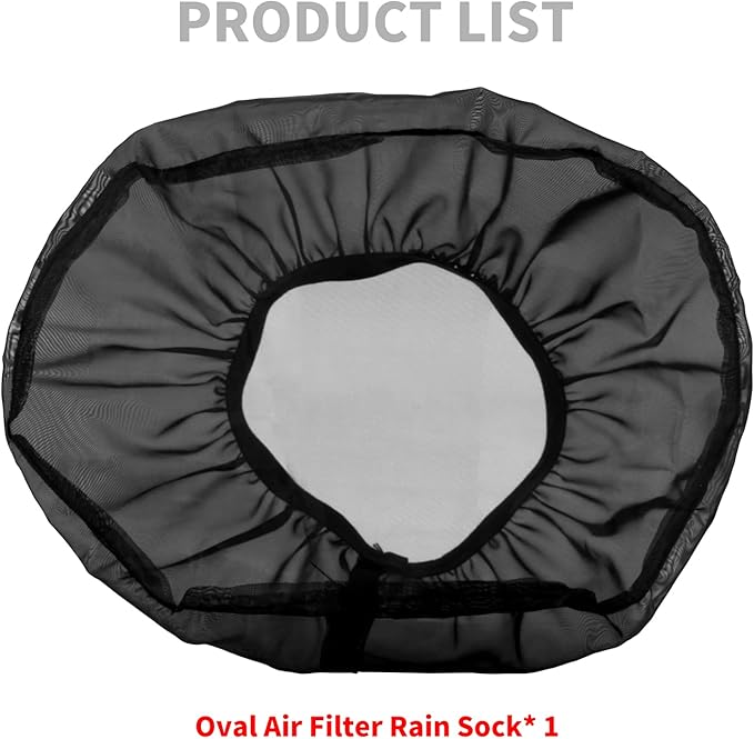 HDBUBALUS Motorcycle Air Filter Rain Sock Dustproof Protective Cover Fit for Harley 114 & 117 Dyna Touring Road King Street Glide Softail Dyna Sportster XL 883 1200