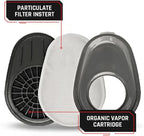 P-A-3 Organic Vapor & Particulate Filter Cartridge A1P2 - Bayonet-Style Replacement Filters for Mask & Respirator - Filters Chemical, Smoke, Dust, Paint, Resin, Woodworking, Welding, Sanding