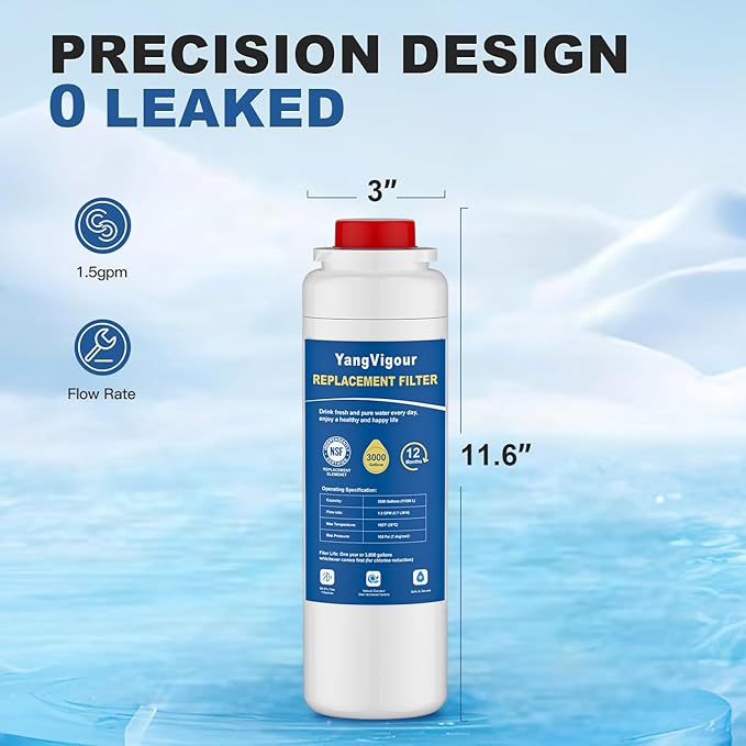 Water Filter Replacement Compatible with Elkay 51300C, 51300C Water Filter, Compatible with EzH2O Filter, 51299C, 55898C, High Capacity 3000 Gallon (2 PACK)