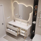 LTSRLL LED Vanity Mirror Cute Bear Decorative Mirror for Bathroom & Dressing Tabler Backlight Wall Mirror with 3 Color Dimmable Light Demister Pad Human Body Sensor Switch(Cut Down,70cmx85cm)