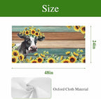 Fluorescent Light Covers Farm Cow Sunflower Magnetic Light Filters Vintage Blue Green Wood Grain Ceiling Light Covers for Classroom Office Home Drop Ceiling Lamp Decor 4 Pieces