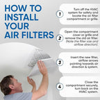 Glasfloss 20x25x4 MERV 10 (FPR 5-6) 4" Inch Pleated Air Filters Box of 3. Actual Size: 19-1/2 x 24-1/2 x 3-3/4